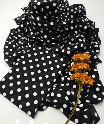 Stuff Bareeze Pure Lawn Polka Hand Paint Shirt And Trouser 2PC Dress